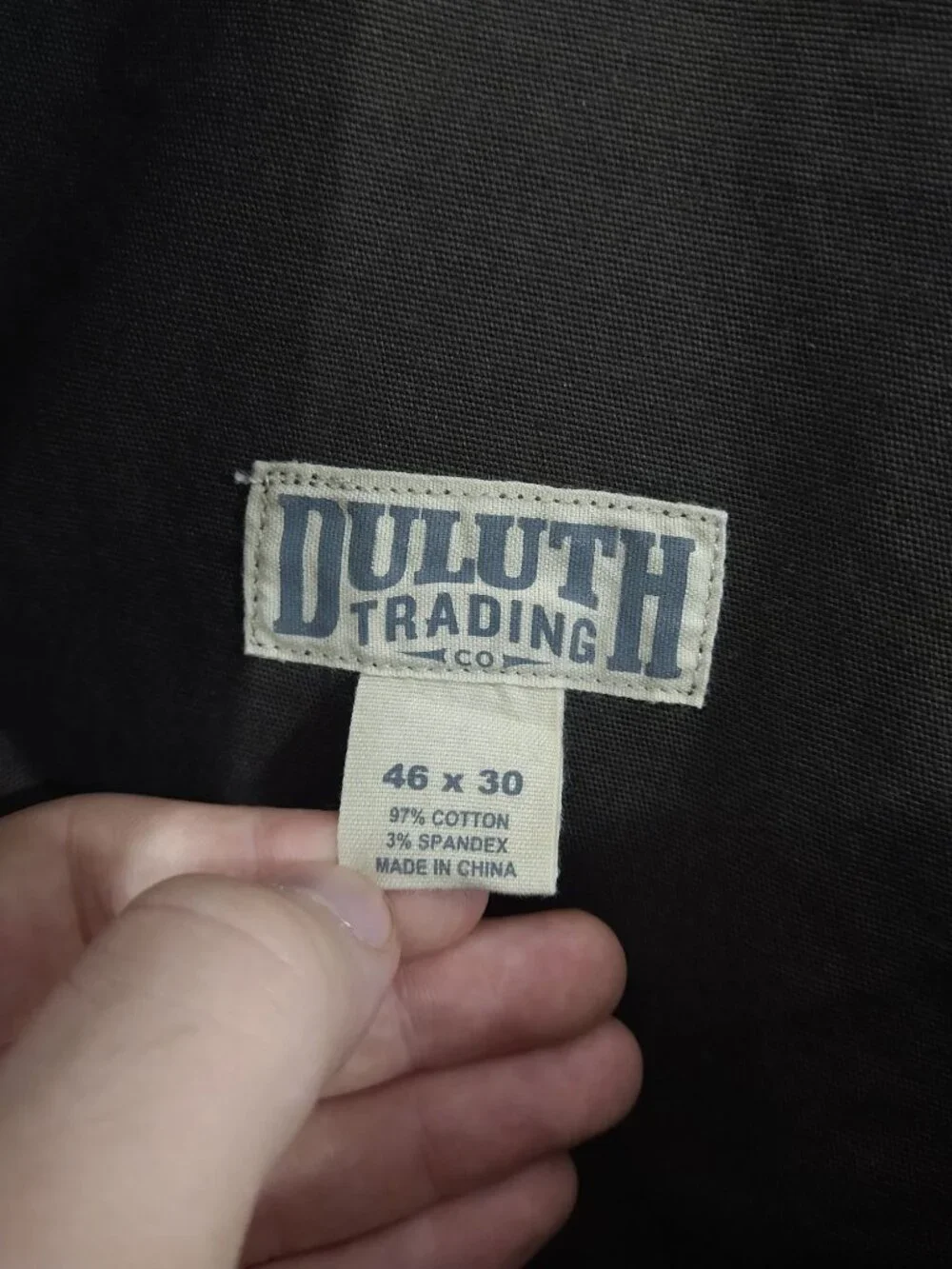 Duluth Trading Pants Mens 46x26 Brown Canvas Flex Fire Hose Relaxed Fit